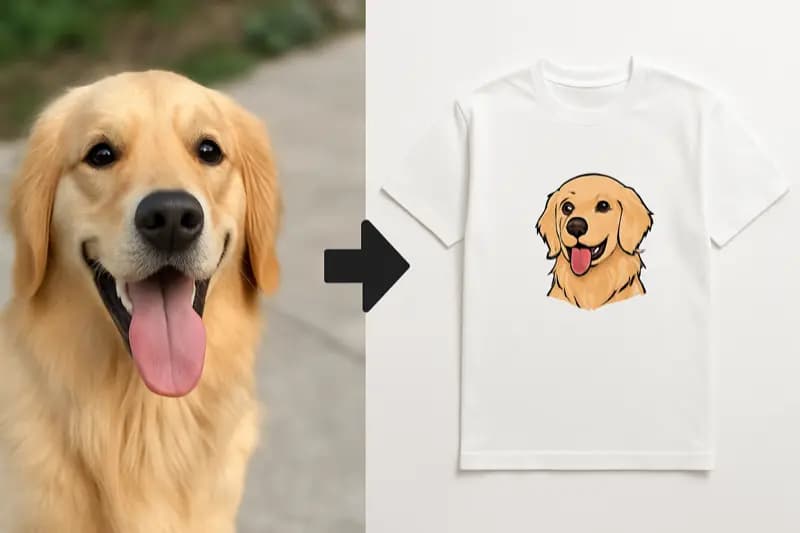 Example: a photo of a dog transformed into AI art